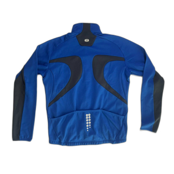 MENS SUGOI CYCLING BLUE GRAY LONG SLEEVE FULL ZIP KNIT BIKING JACKET SIZE XL - Picture 2 of 11